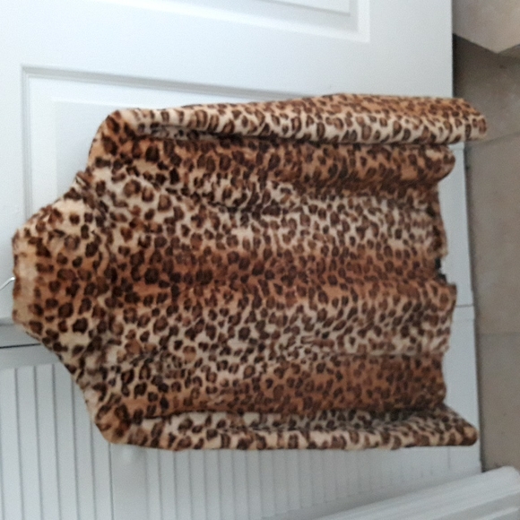 leopard print fur jacket - Picture 5 of 6